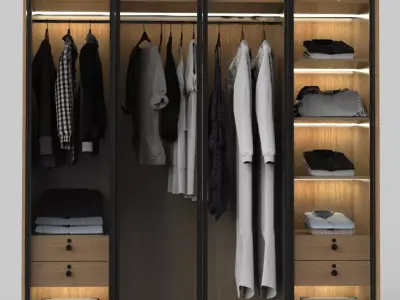 SLIDING DOOR WARDROBE  2100X2500X600MM  Low-poly 3D model