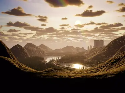 Dual Season Mountain Environment 3D model