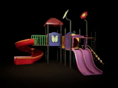 Playground Equipment 01 Low-poly 3D model