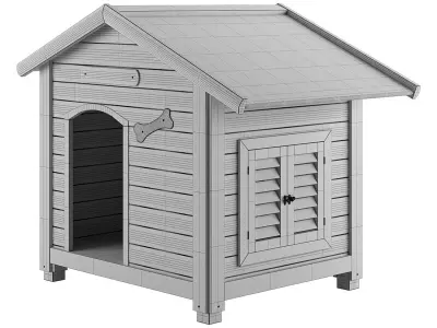 Wood Dog House 3D model