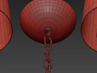 Briana chandelier with four lamps 3D model