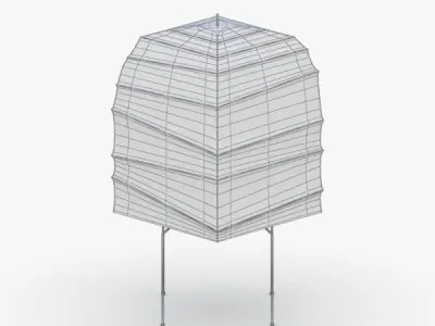 1409 - Paper Lamp Low-poly 3D model