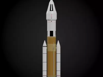 DIRECT 3 Jupiter rocket 3D model