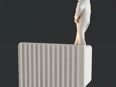 Ceramic Wall Light With Figures - Umarell by Giorgio Biscaro 3D model