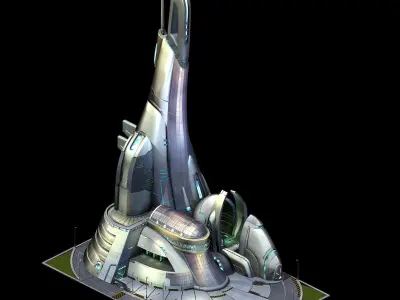 Future World - Robot Factory 01 3D model