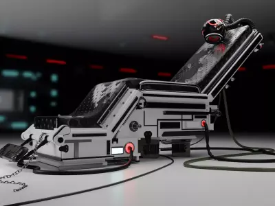 Sci-fi Laboratory Chair Low-poly 3D model