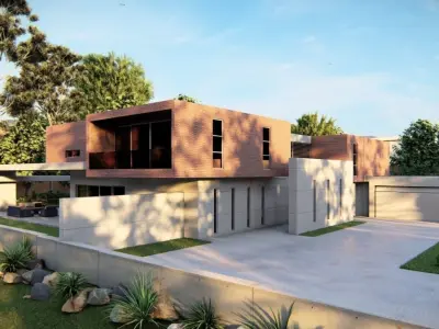 Casa Scene-villa-modern house 3D model 65