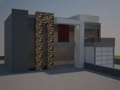 modern house exterior 3D model