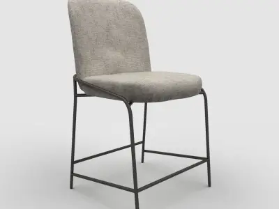 Four Hands Astrud Counter Stool-Lyon Pewter 3D model