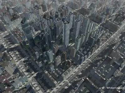 High Rise City V  Low-poly 3D model
