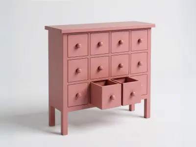 3x4 Cabinet STL File - Miniature Chest of Drawers 3D print model 3D print model