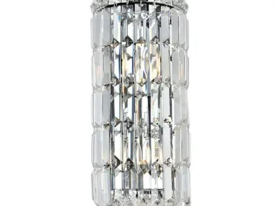 Isadora Light Chrome Flush Mounted Sconce 3D model