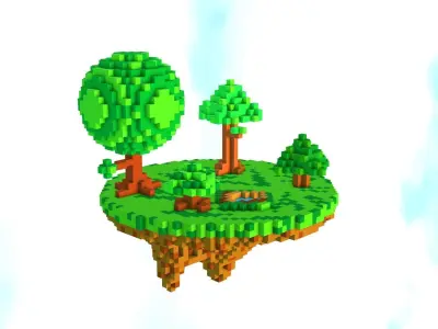 The granite island Free 3D model