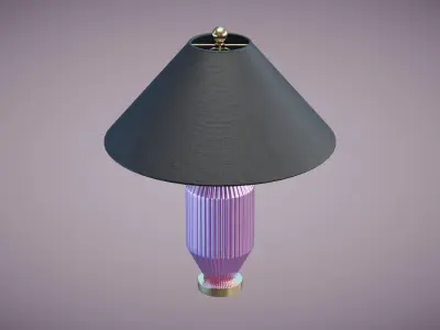 Glass Table Lamp Low-poly 3D model