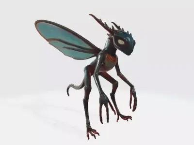 Flying alien creature 3D model