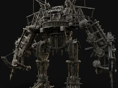 MECH GIANT ROBOT SIEGE WAR MACHINE MEDIEVAL MECHA COLLECTION AAA 3D Model Pack