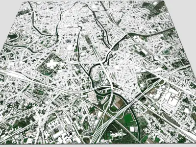  Cityscape Gent Belgium 3D model