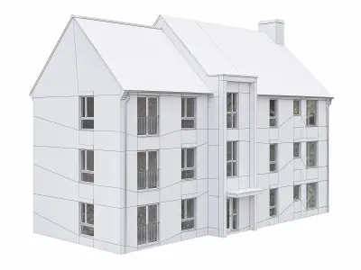 Neighborhood Houses P36 Low-poly 3D model