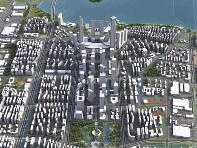 Suzhou - 3D City Model Low-poly 3D model