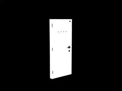 Wood door tall 3D model