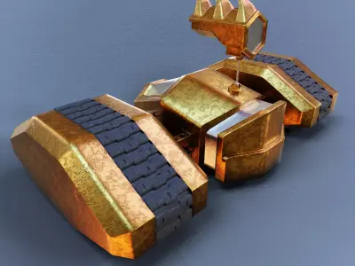 Sentry Punk Low-poly 3D model