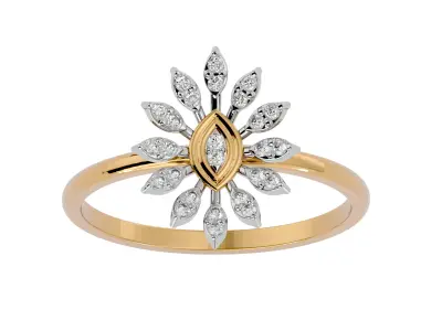 Light Minimalist Diamond Ring 3D print model 37