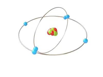 Carbon Chemical Element v2 002 Low-poly 3D model