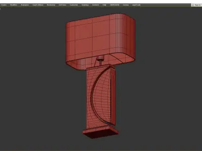 Brass Leather Table Lamp Liang and Eimil Carlton Low-poly 3D model