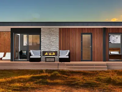 mobile home vacation house tiny house on 36m2 Low-poly 3D model