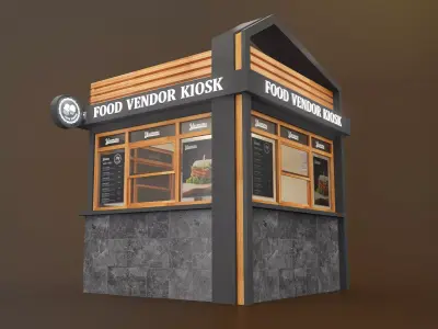 FOOD VENDOR KIOSK TD 3D model