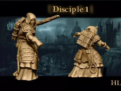 Heresylab Redeemers cultist 1 both Scifi and Fanatsy Version 3D print model