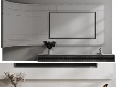 Tv Wall 14 3D model purchase