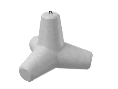 Concrete Tetrapod 3D model