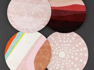 Round rugs03 3D model