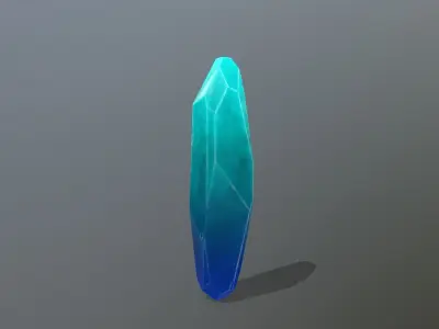 Crystal Set sword Low-poly 3D model