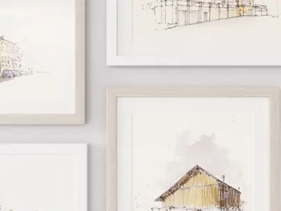 Picture Frames Sketch Color 3D model