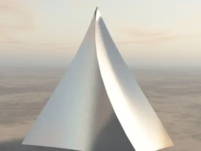 Twisted pyramid 3D model