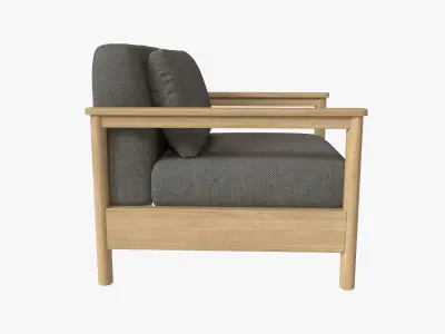 Varaschin Butaca Madera Teca  3D model