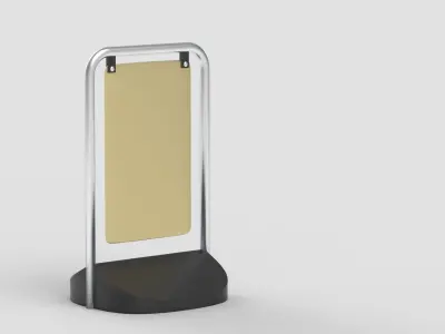 Pavement Sign Outdoor Advertising 3D model