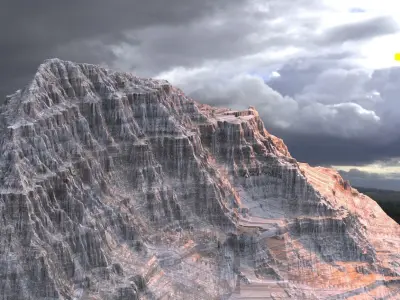Colossus Of Rhodes Mountain 3D model