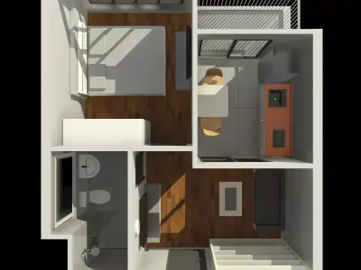 Apartment room by REVIT 25R17 3D model