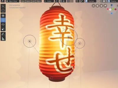 lantern lamp Japanese 3D 3D model