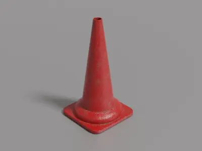 Traffic cone Low-poly 3D model 21