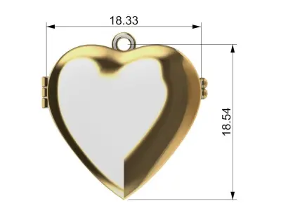 Heart Reliquary - Photo Holder - Relicario 3D print model