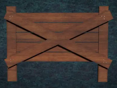 Barricades Defences Series Wall Wooden Line N1-6 G1  3D model
