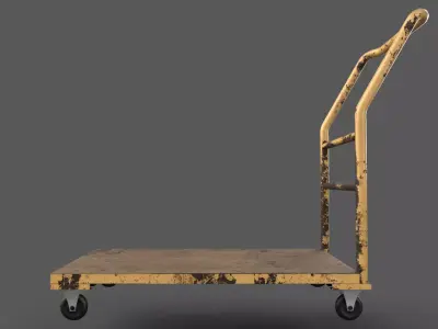 Transport Cart Low-poly 3D model