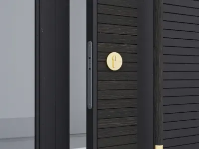 Aluminium door 107 3D model