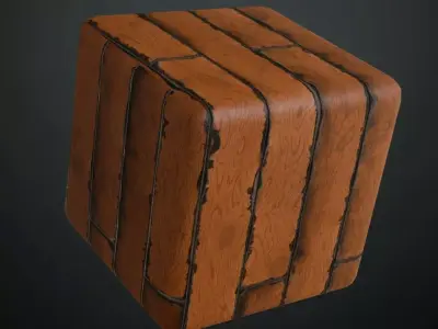 Dark Vertical Grain Rosewood PBR Seamless Texture