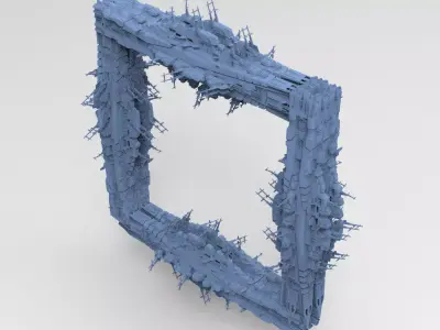 Cube Space station Huge 3D model