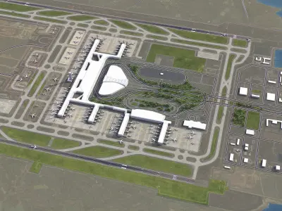Wuhan - Tianhe Airport - 3D Model Low-poly 3D model